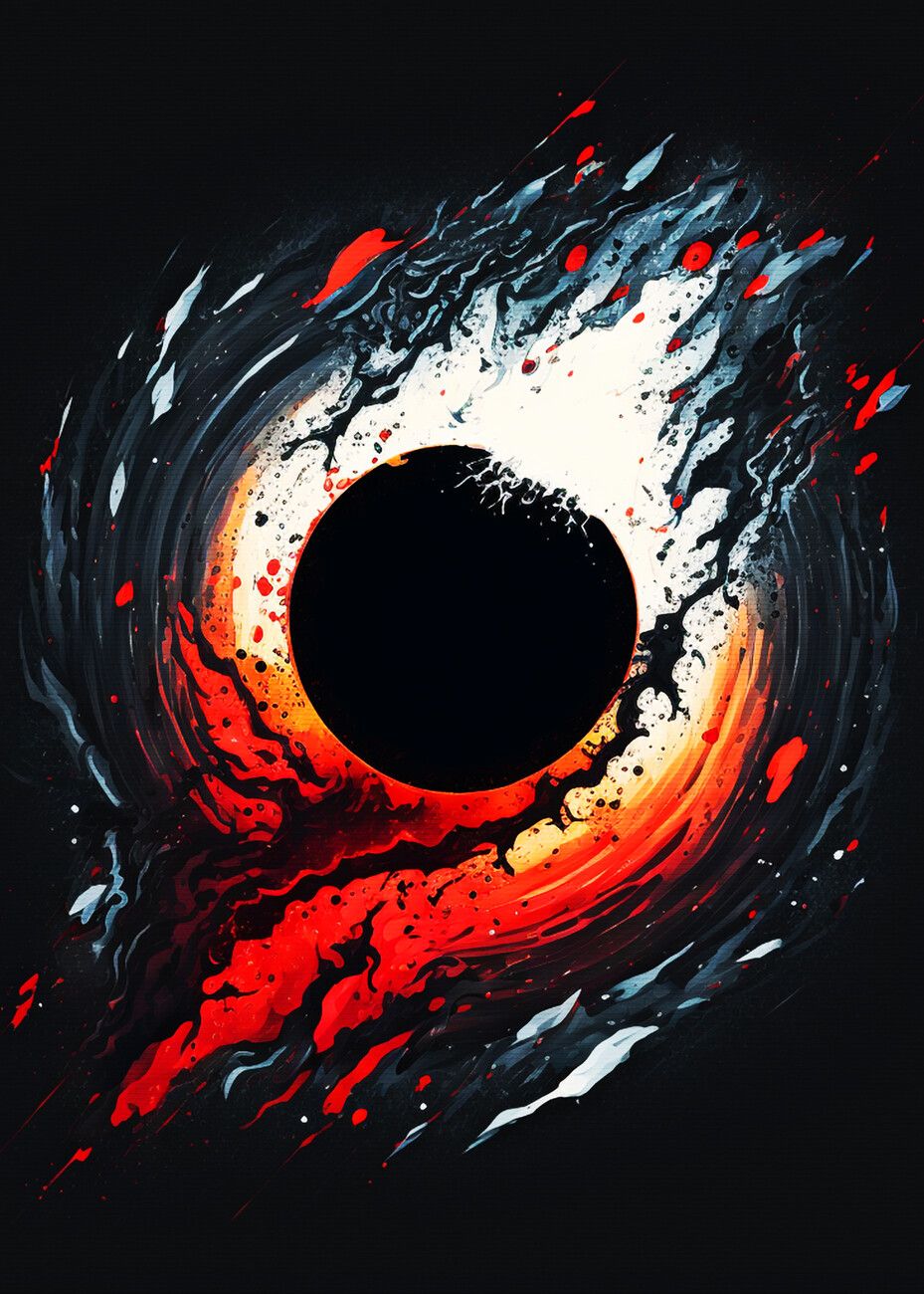 929x1300 Poster Black Hole. Wall Art 1 FREE