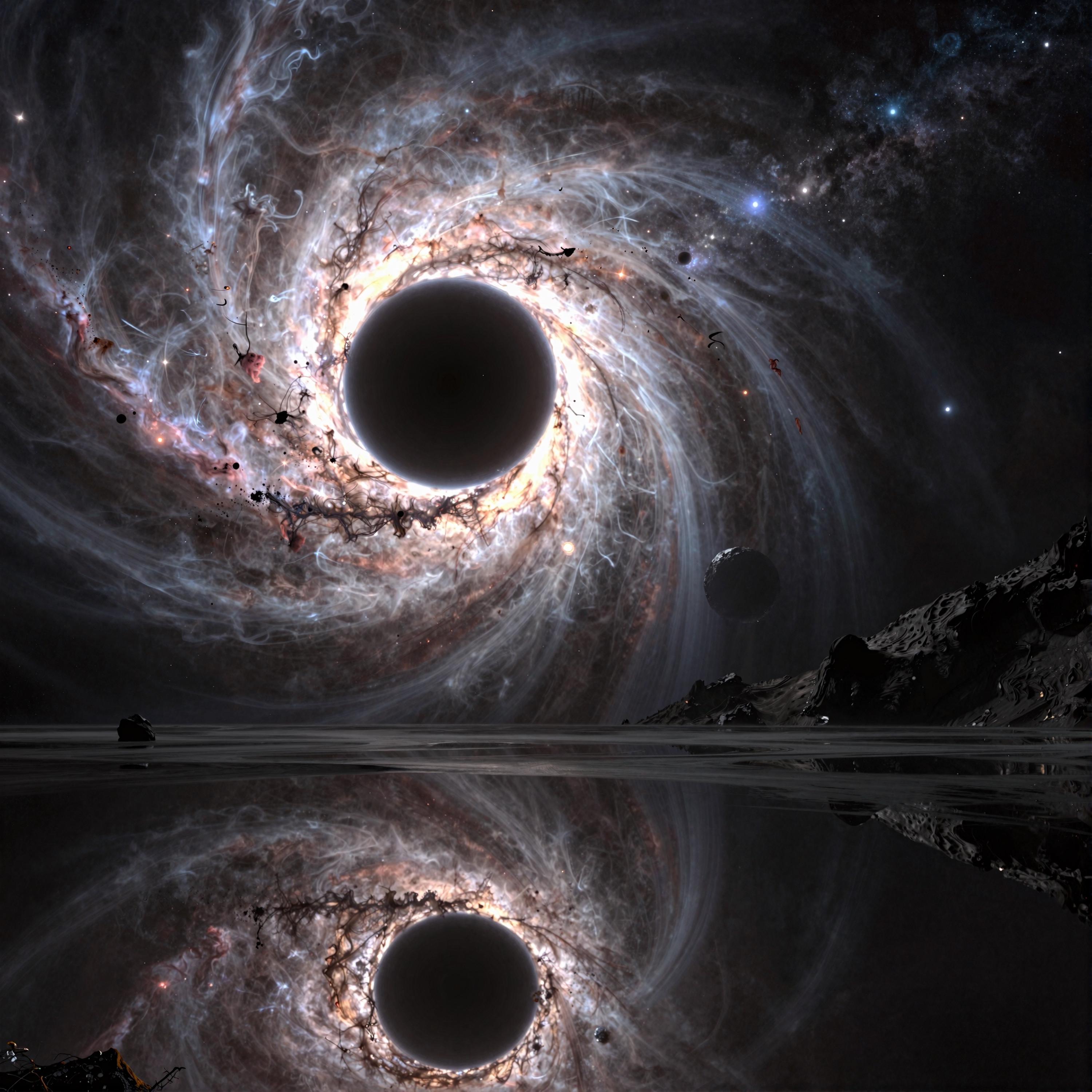 3000x3000 Black Hole Fantasy Digital Space