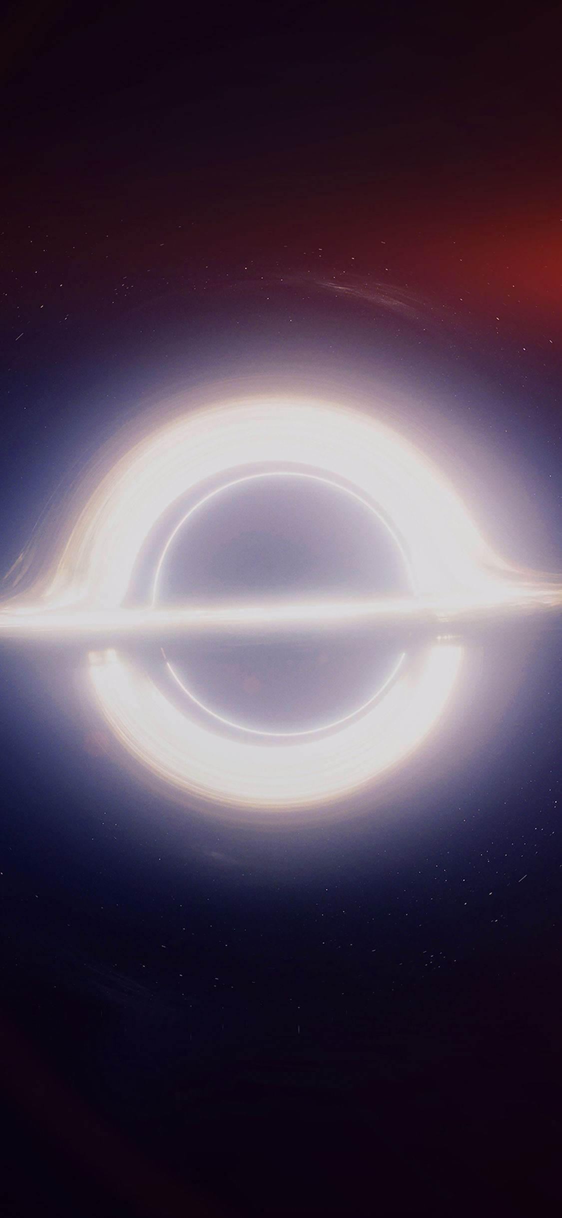 1125x2436 iPhone X wallpaper. insterstellar space art red blackhole dark