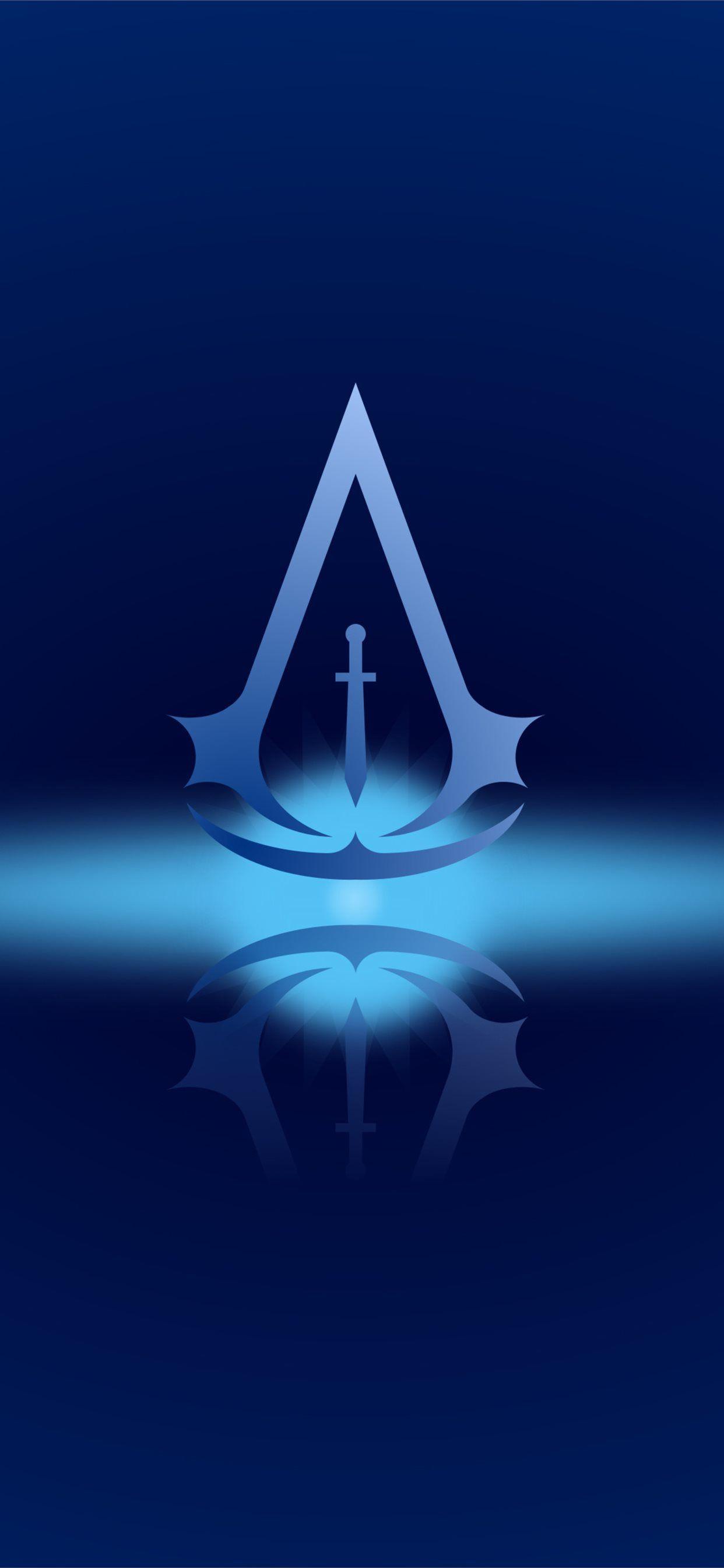 1242x2688 assassins creed 4k minimal logo iPhone Wallpaper Free Download