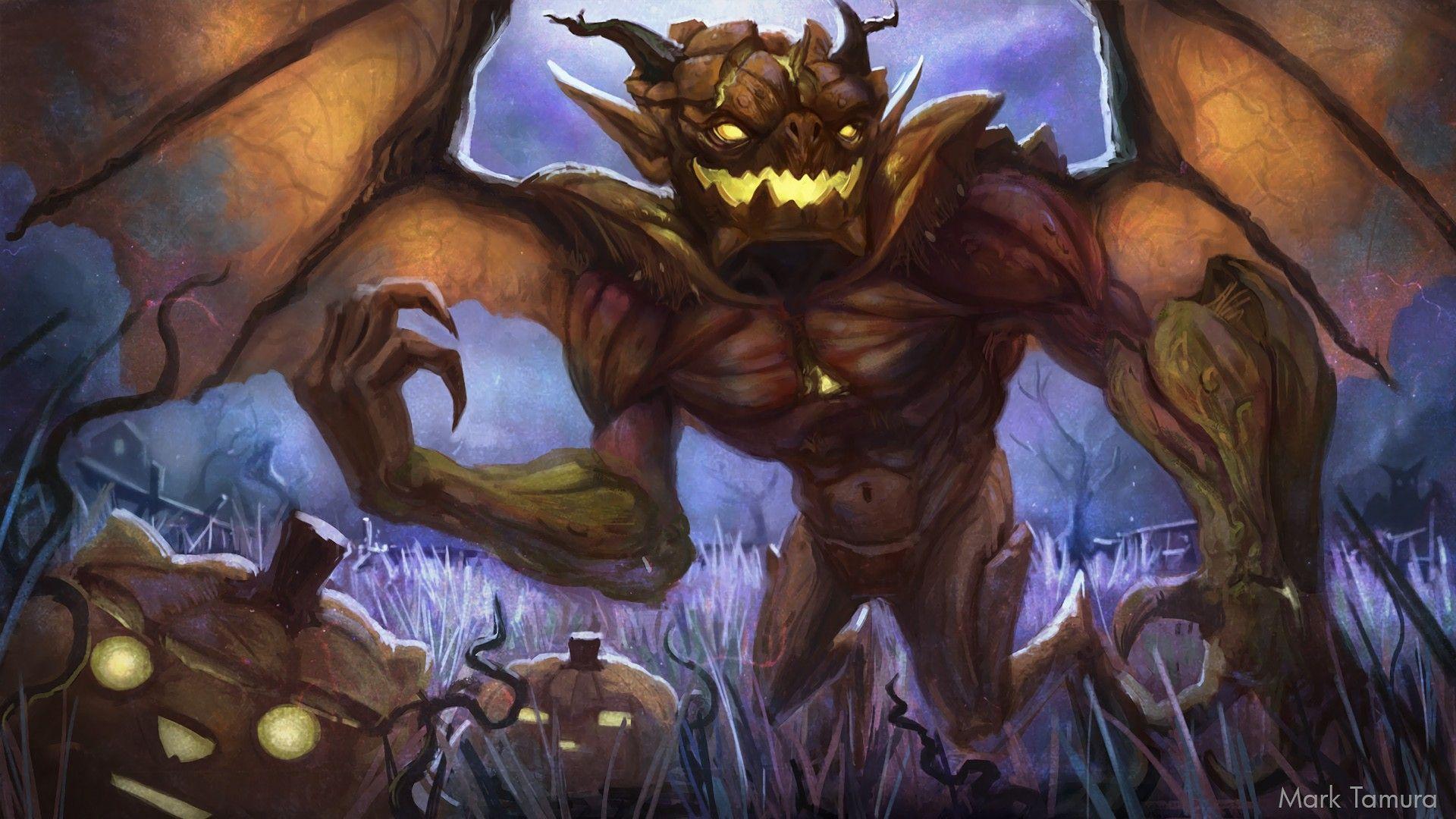1920x1080 Pumpkin Galio. Wallpaper & Fan Arts. League Of Legends