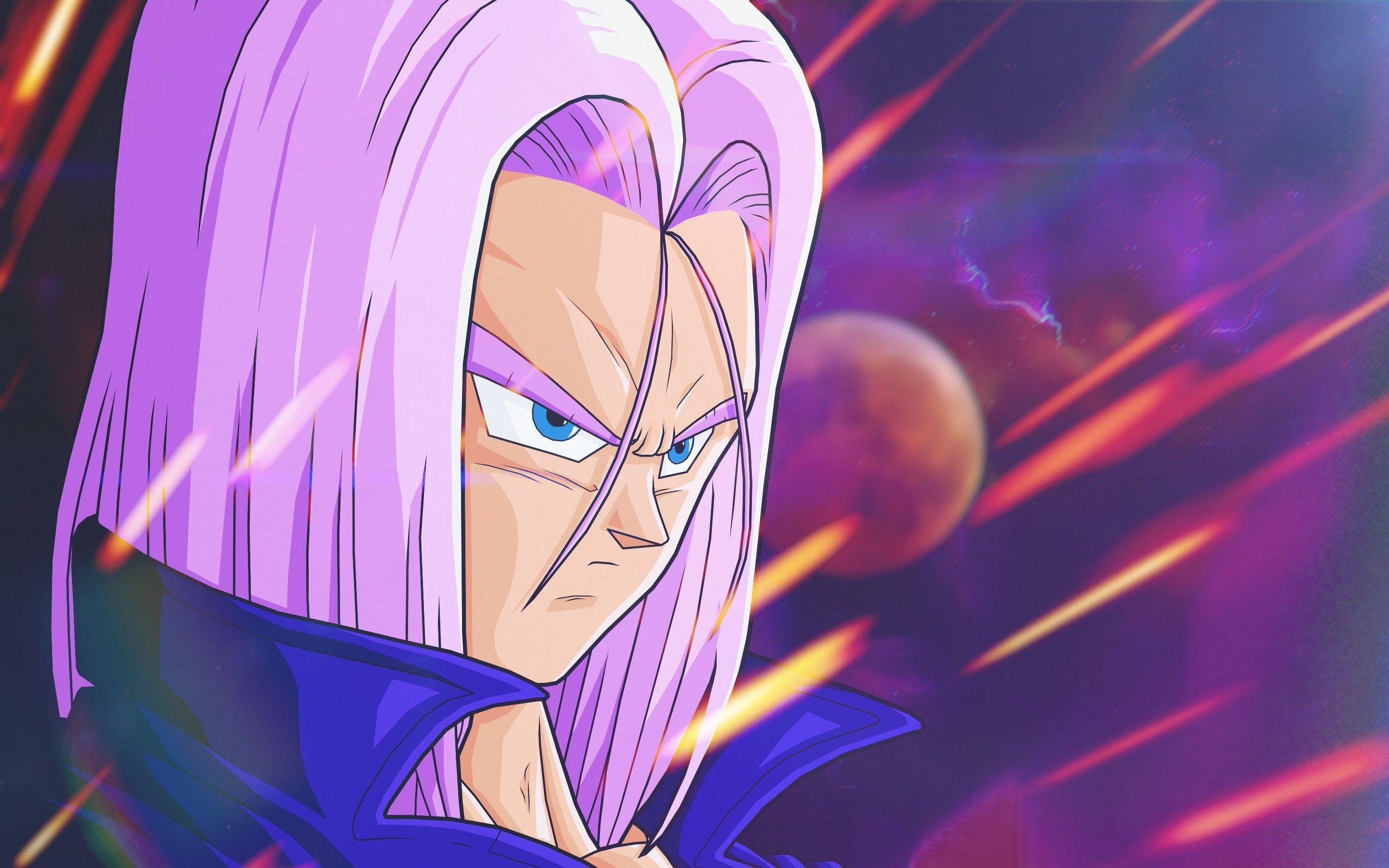 2880x1800 Dragon Ball, Dragon Ball Z, Trunks (character), Violets, Space
