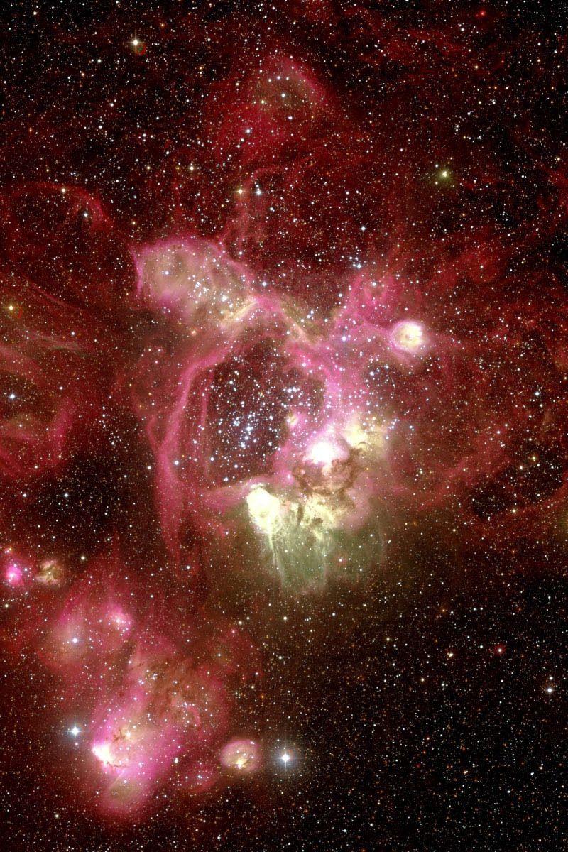 800x1200 Download wallpaper 800x1200 nebula, red, hubble, telescope iphone