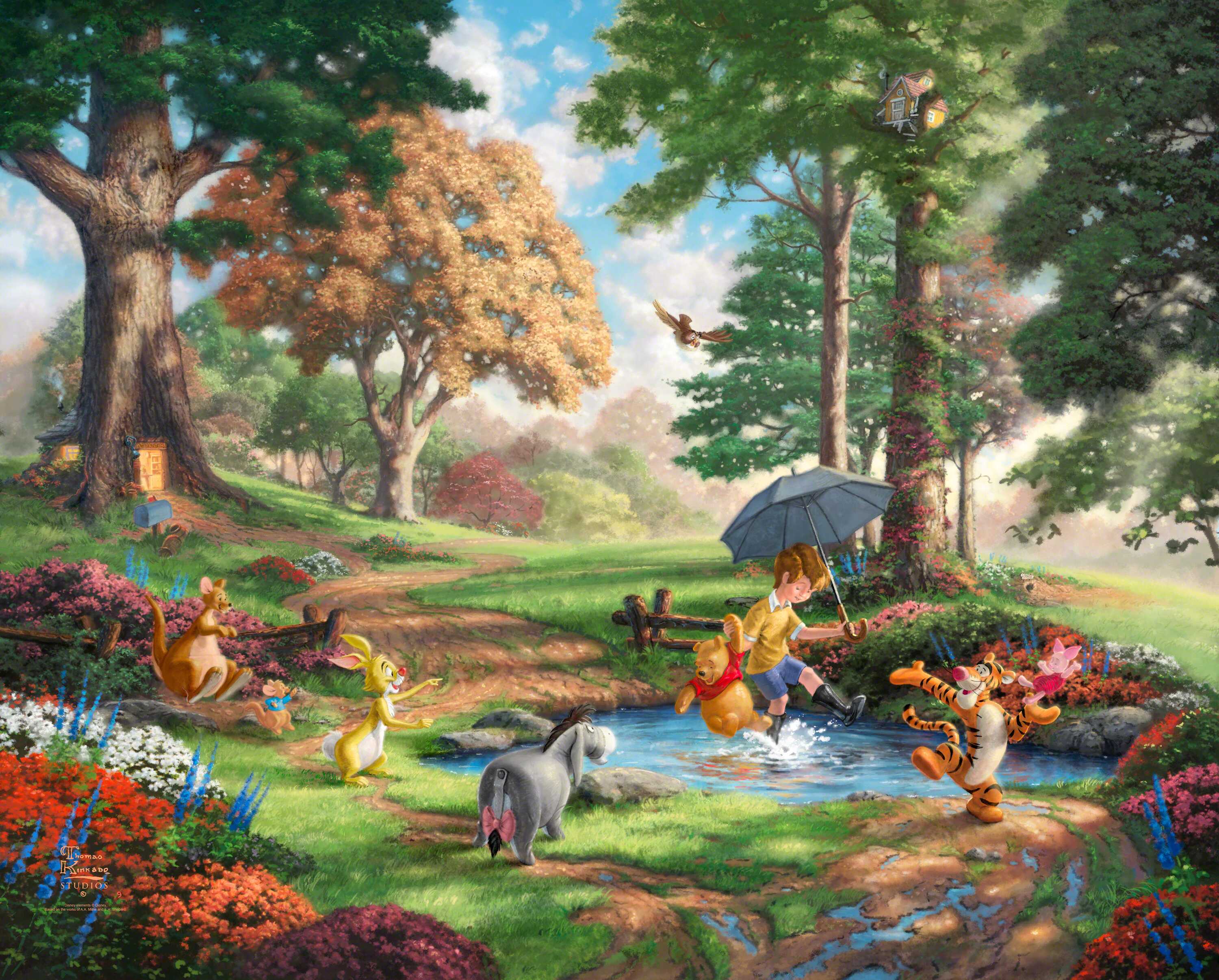 3000x2411 Winnie The Pooh Wallpaper Kinkade Disney Winnie The Pooh