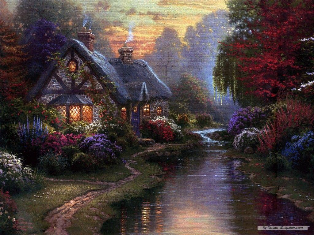 1024x768 Free Wallpaper Nature wallpaper Kinkade wallpaper