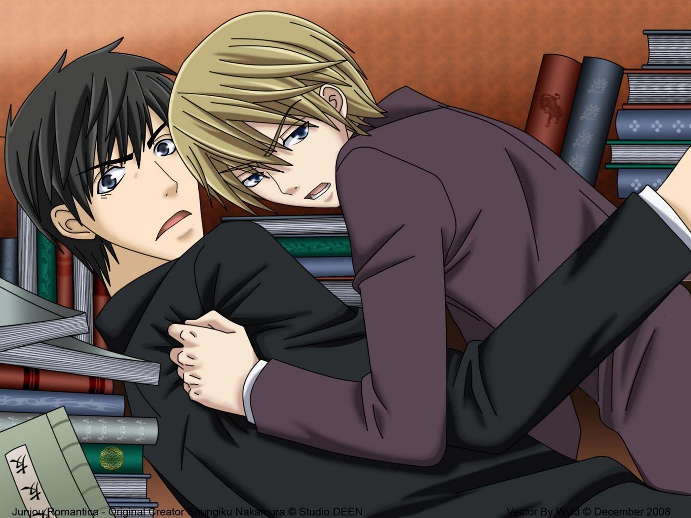 1400x1050 Download wallpaper 1400x1050 junjou romantica, miyagi you