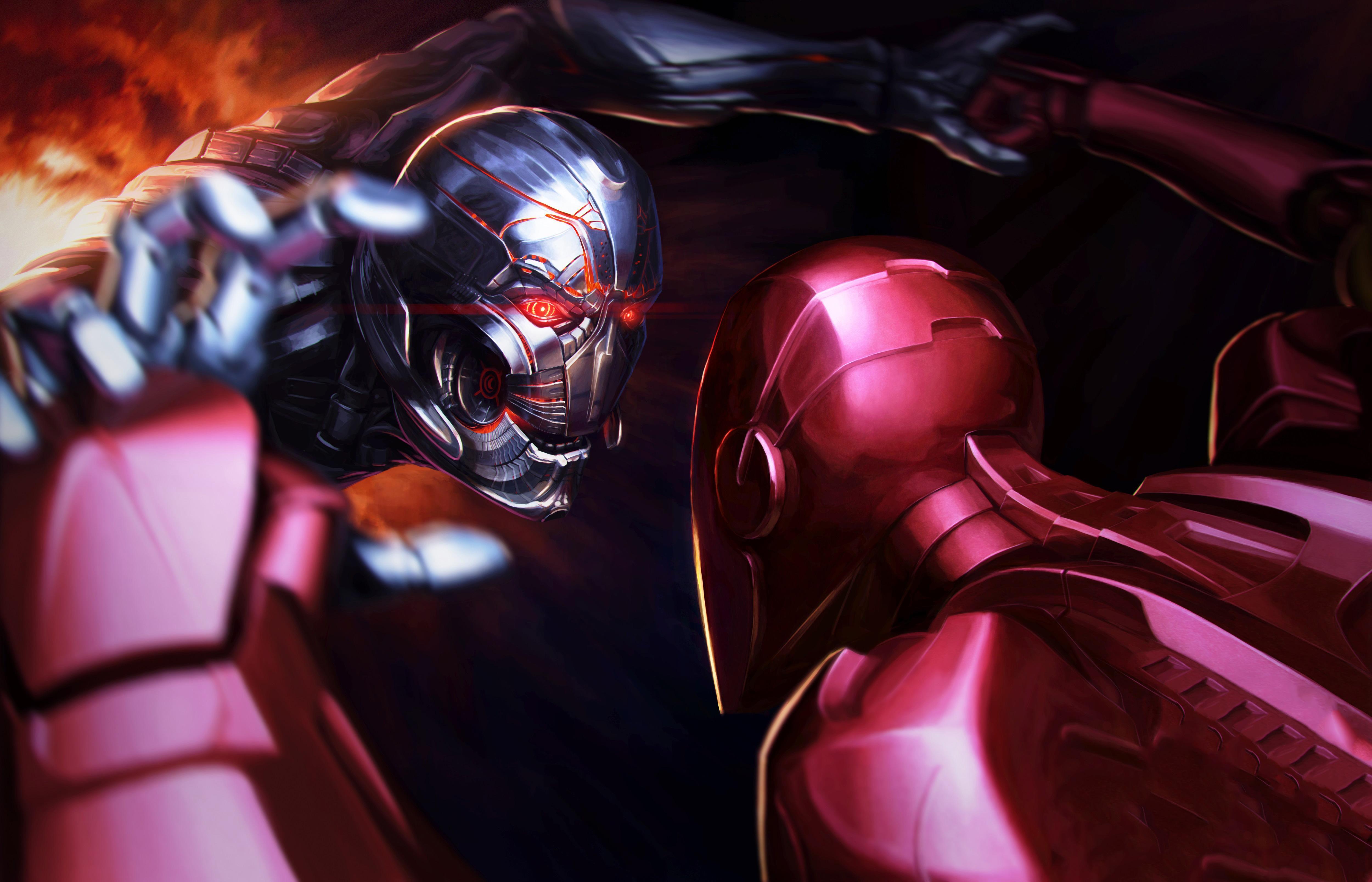 5000x3215 Iron Man Vs Thanos Wallpaper