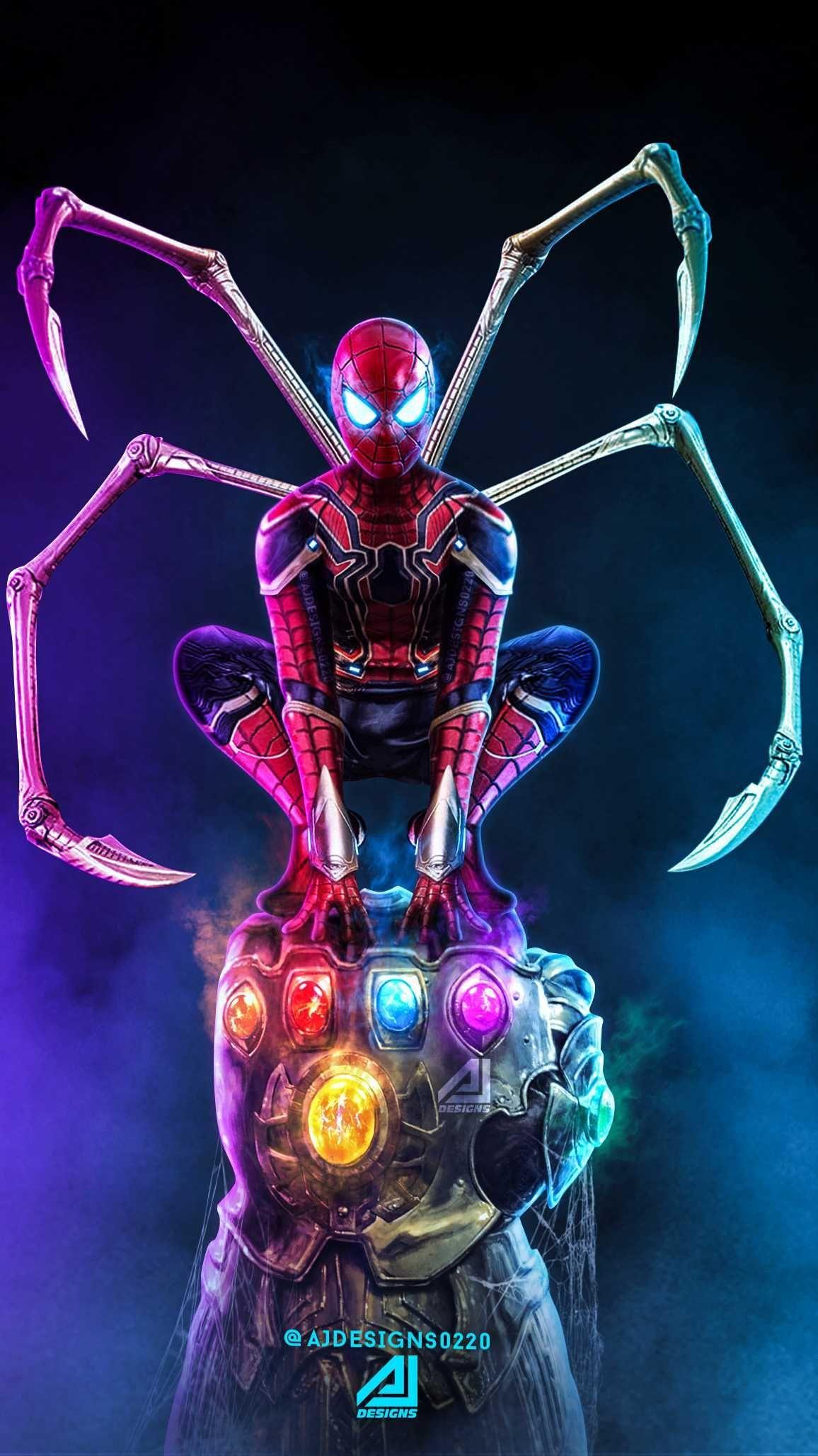 1156x2056 Thanos Vs Spider Man IPhone Wallpaper #wallpaper #wallpaper