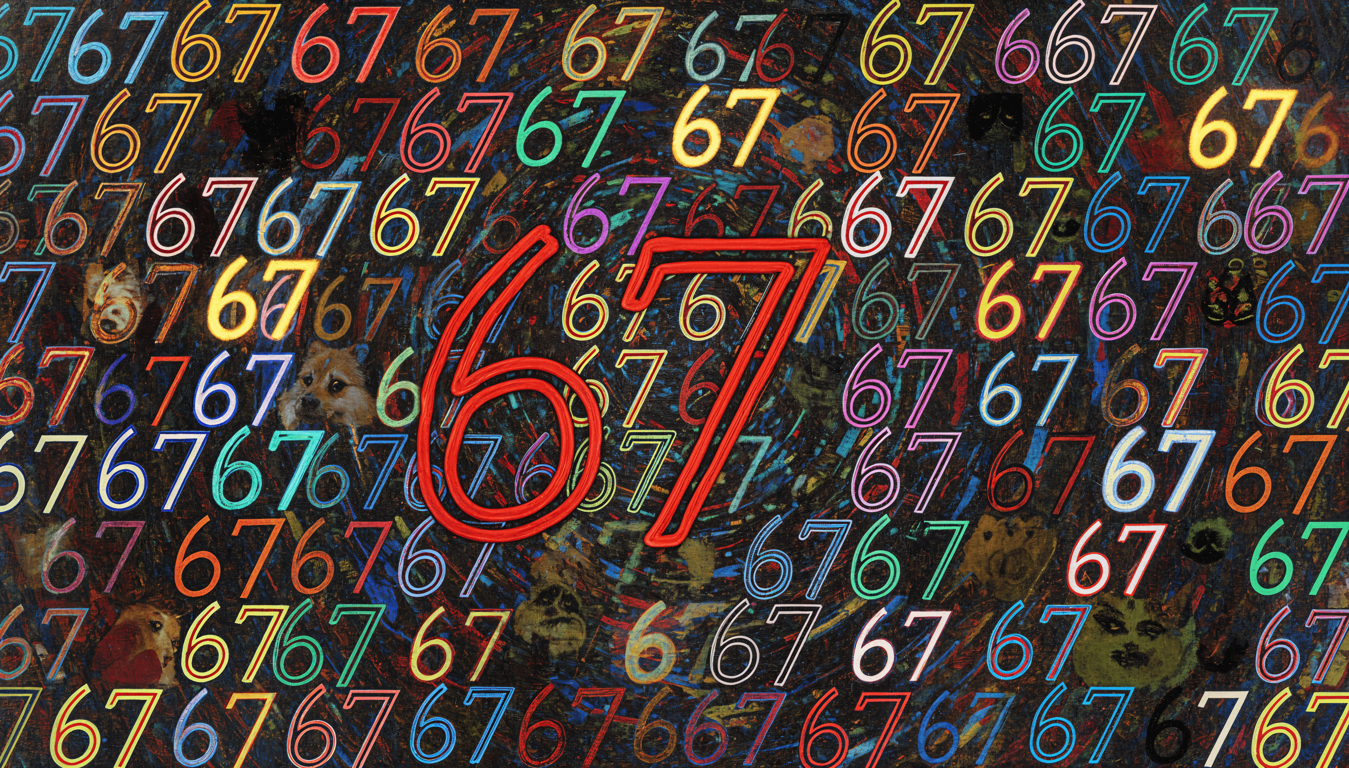 4344x2472 Meme: 4K Ultra HD Neon Number Explosion Wallpaper