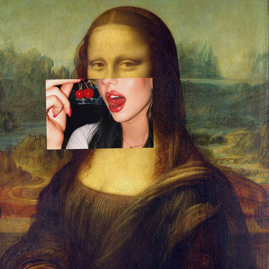 1080x1080 Download Mona Lisa Cherry Tumblr Wallpaper