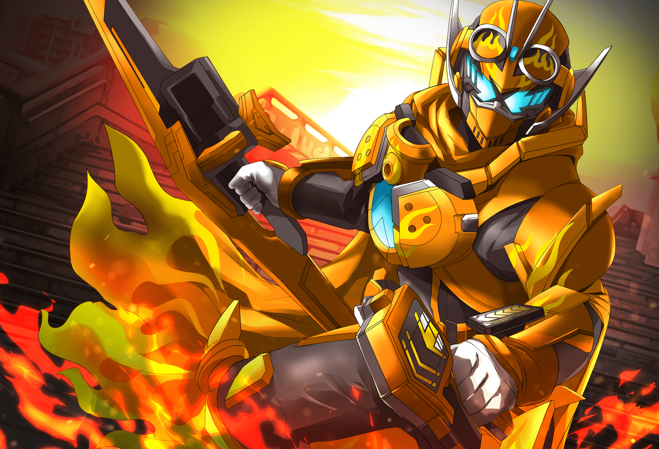 2160x1470 Kamen Rider Gotchard Daybreak Image by MIYABI (Mangaka) Anime Image Board