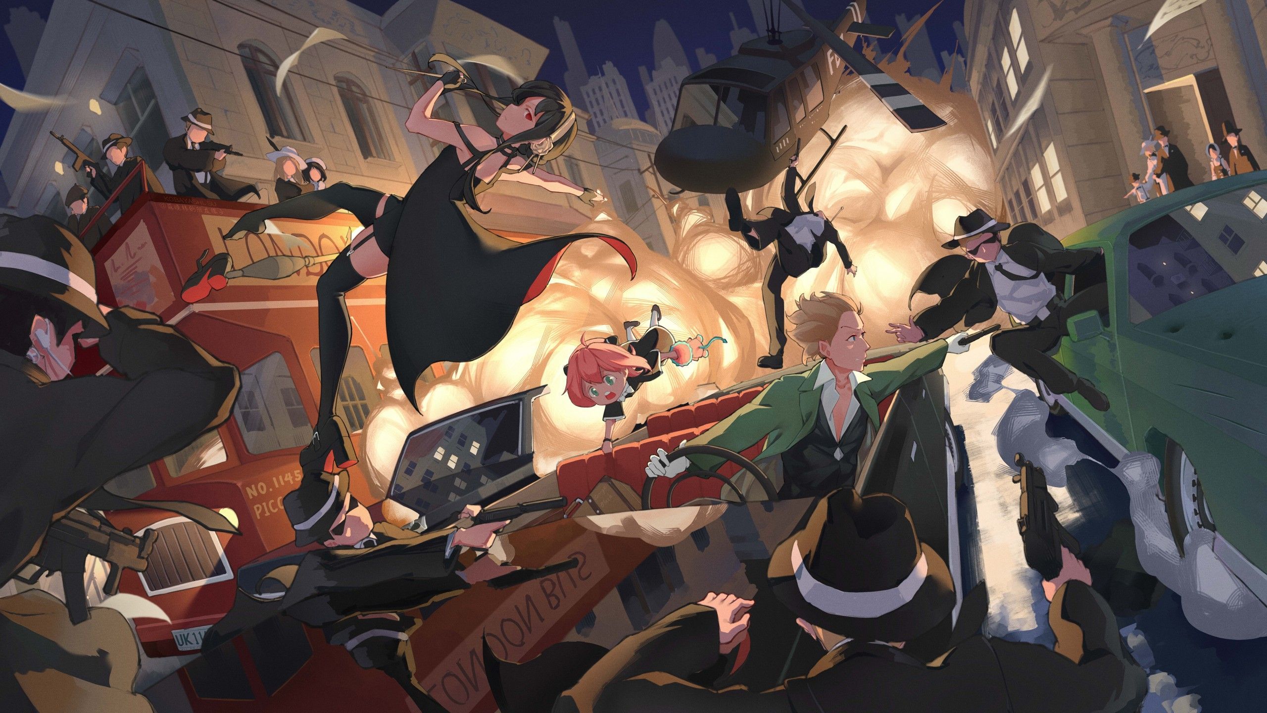 2560x1440 Yor Forger, Anya Forger, Loid Forger 4K 5K HD Spy x Family Wallpaper