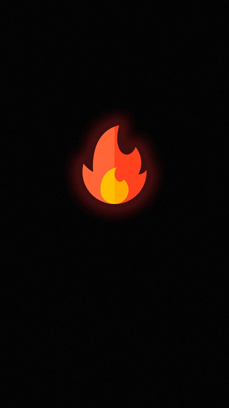 800x1422 Fire, black, cool, , minimalist, samsung, symbol, HD phone wallpaper