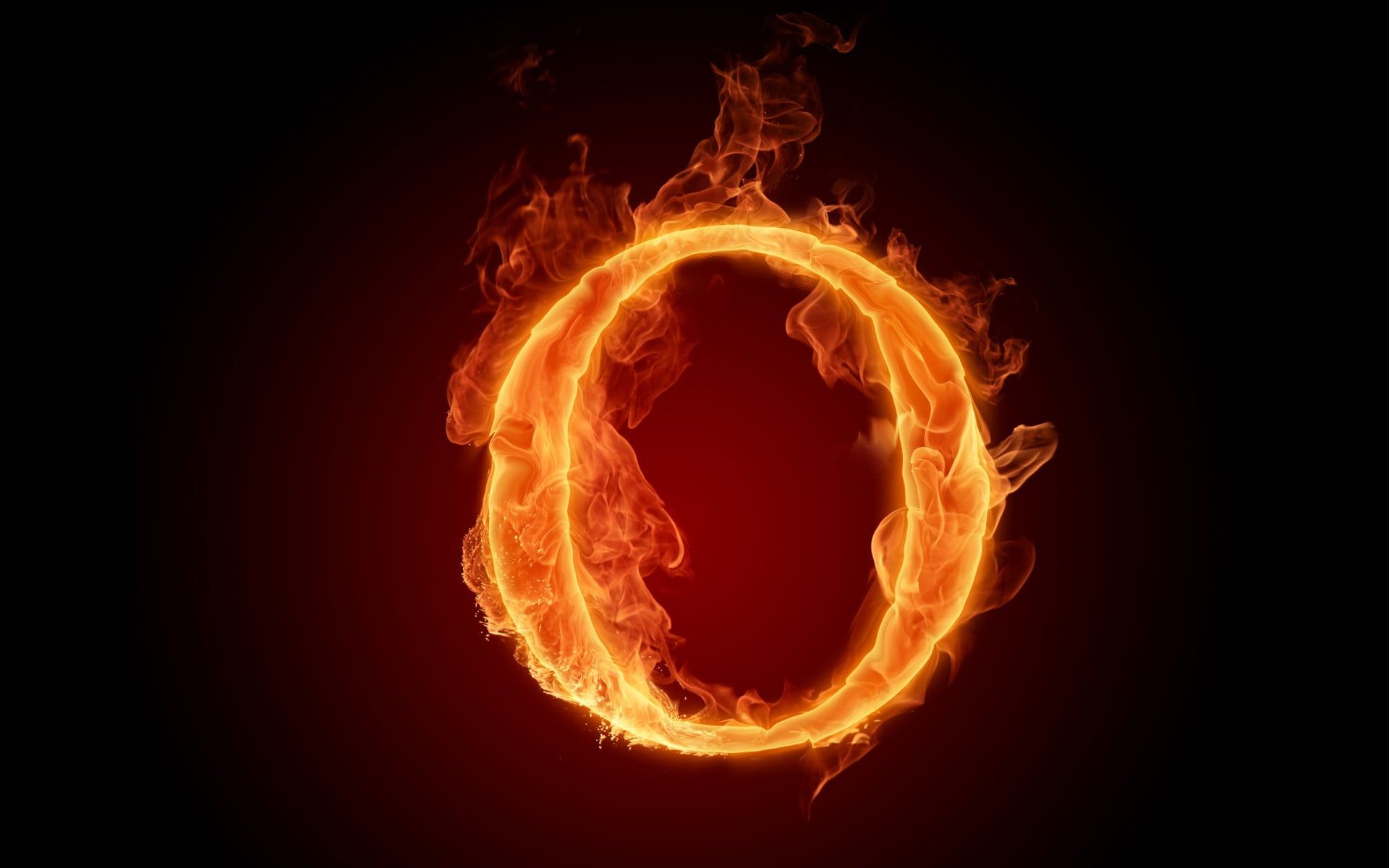 1920x1200 O logo, fire, typography HD wallpaper