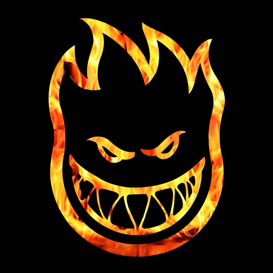 900x900 Dynamic Spitfire Logo With Flame Element Wallpaper