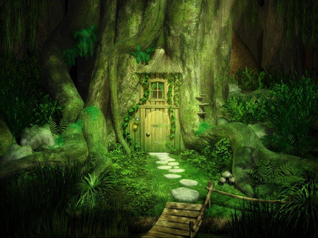 1024x768 Fantasy door, 1024 x 768pix wallpaper Nature, 3D Digital Art