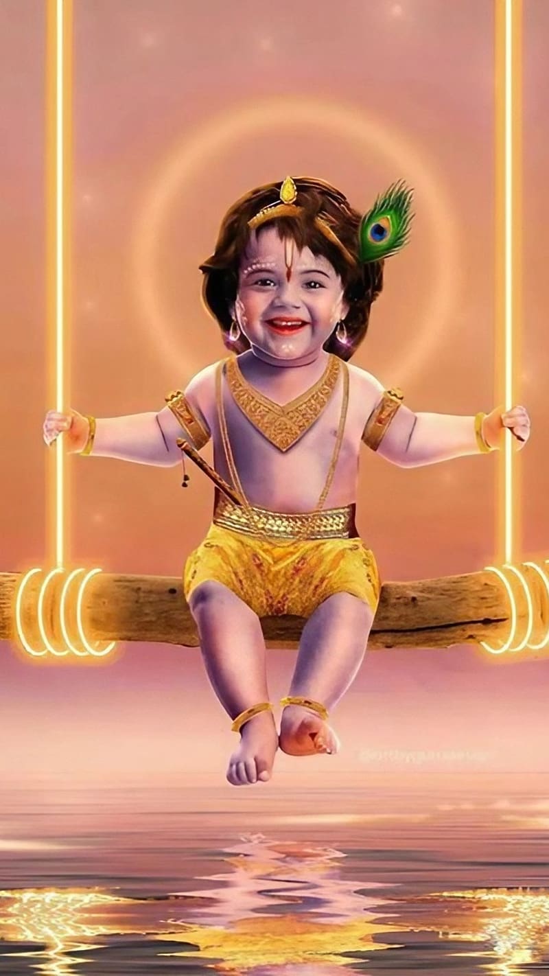 800x1422 HD little krishna wallpaper