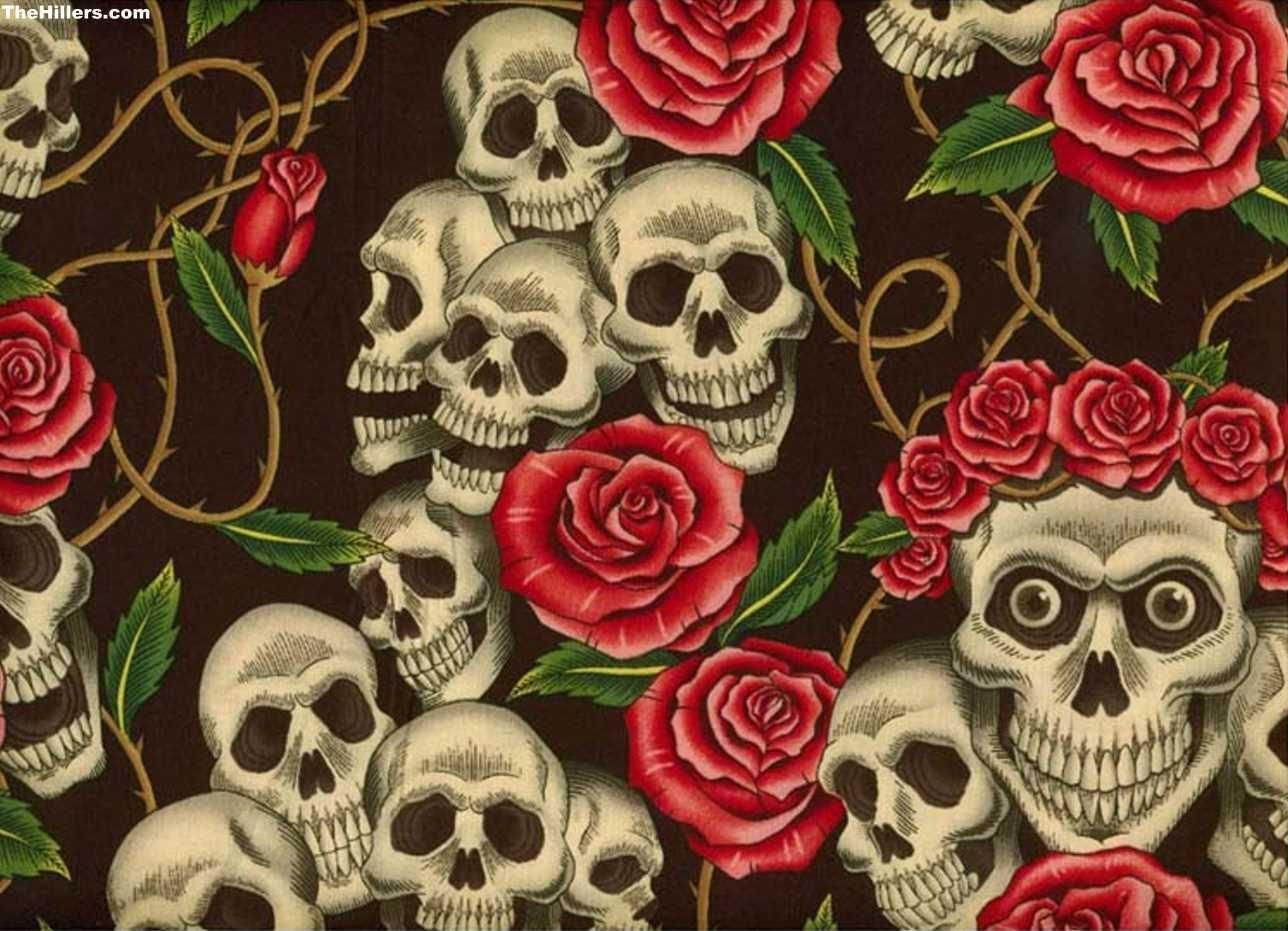 1288x931 Flower Skull Full HD Wallpaper And Background Image