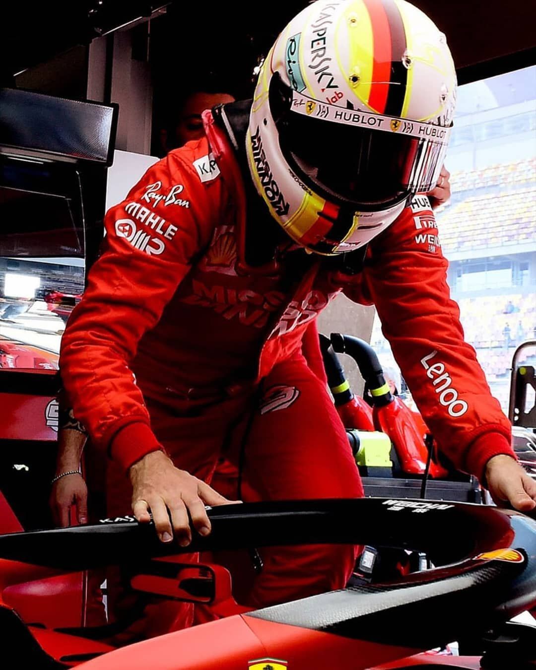 1080x1350 Vettel Ferrari Wallpaper