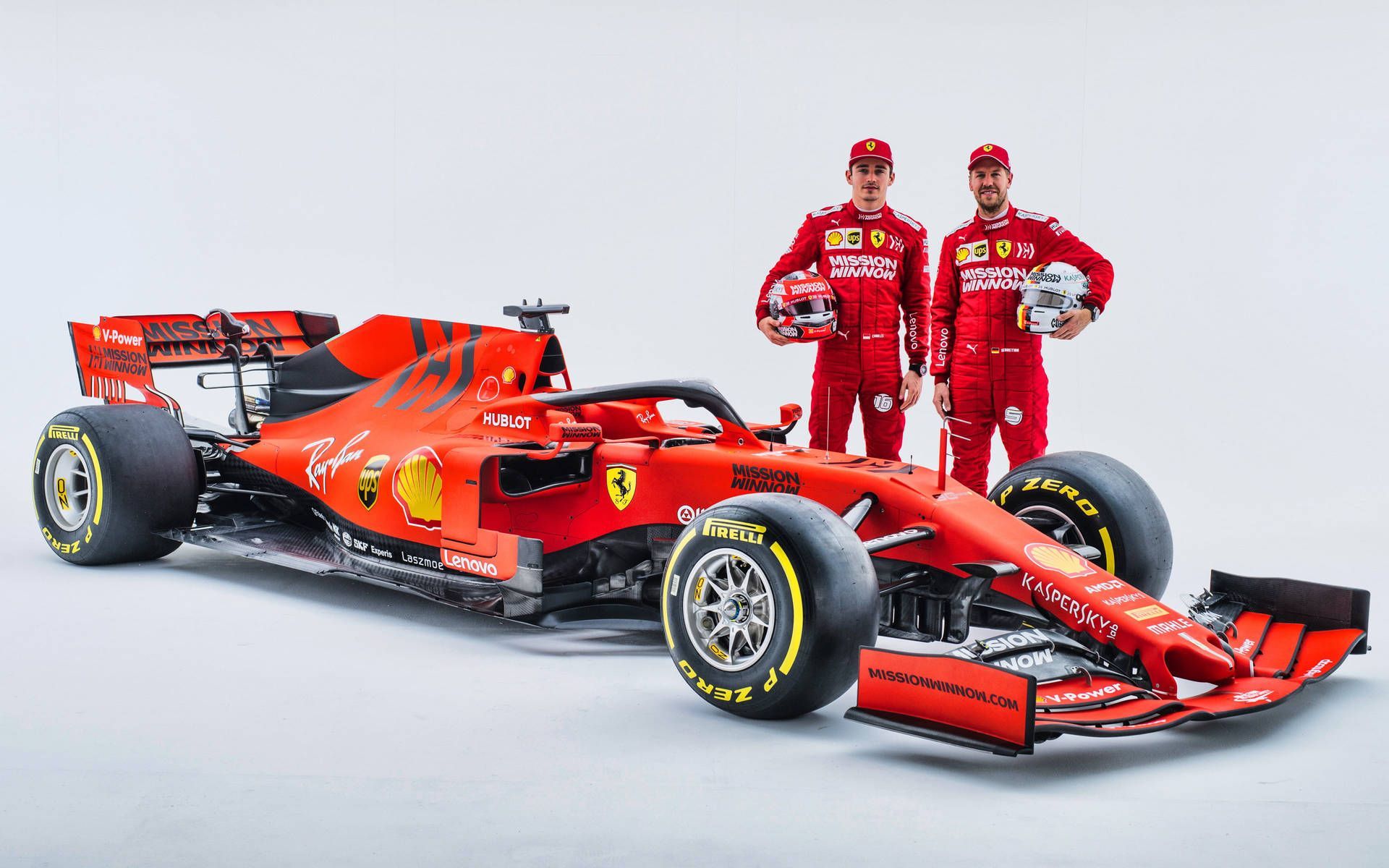 1920x1200 Download Sebastian Vettel and Charles Leclerc, F1 Racing Icon Wallpaper