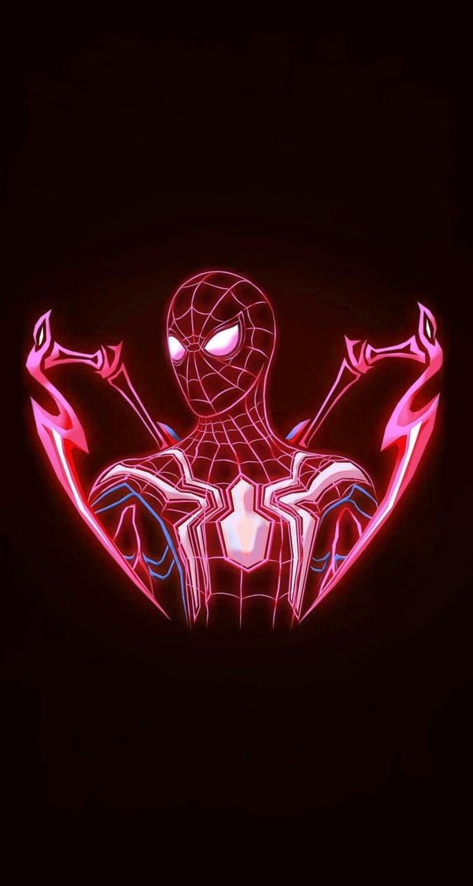 683x1280 Hình nền Spider Man Neon