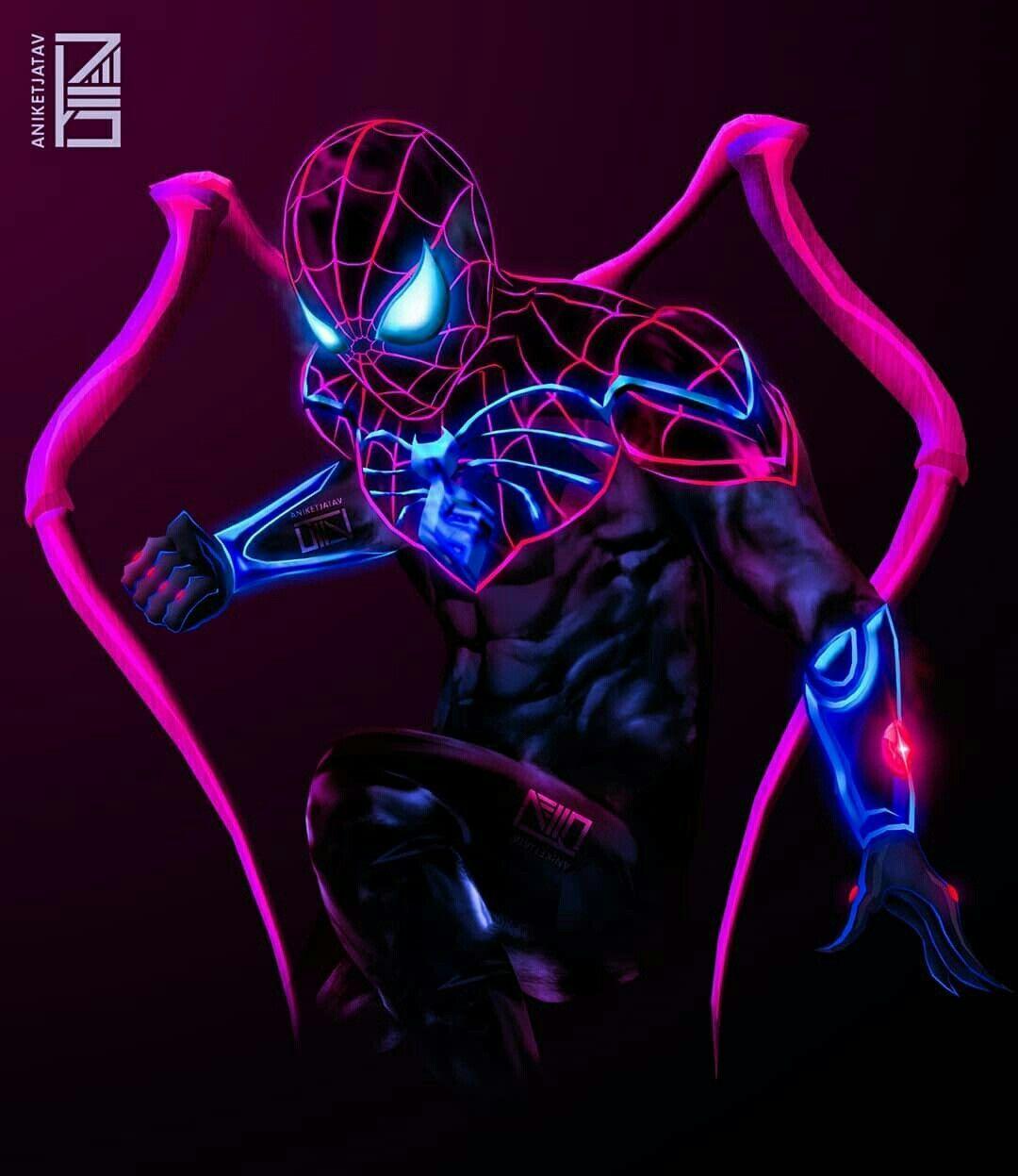 Spiderman Neon Wallpapers - Top Free Spiderman Neon Backgrounds