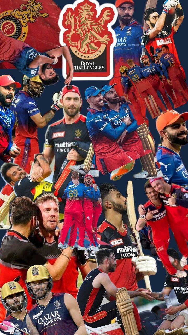 720x1280 Cricket Team Royal Challengers Bangalore HD Wallpaper Download RCB Team's Virat Kohli With Members Wallpaper
