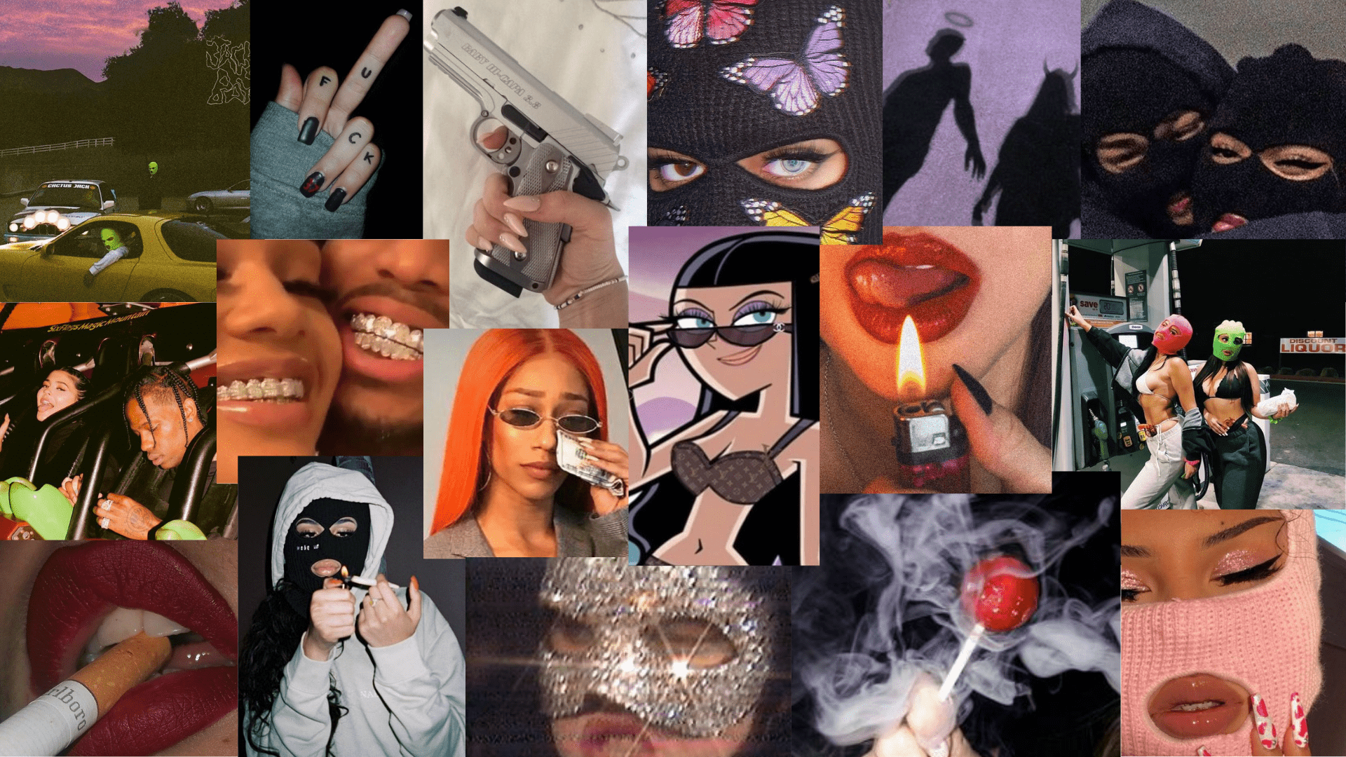 1920x1080 Baddie Girl Halloween Wallpaper