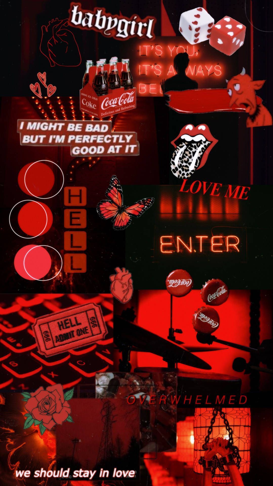 1079x1920 Download Baddie Aesthetic Compilation Red Theme Wallpaper