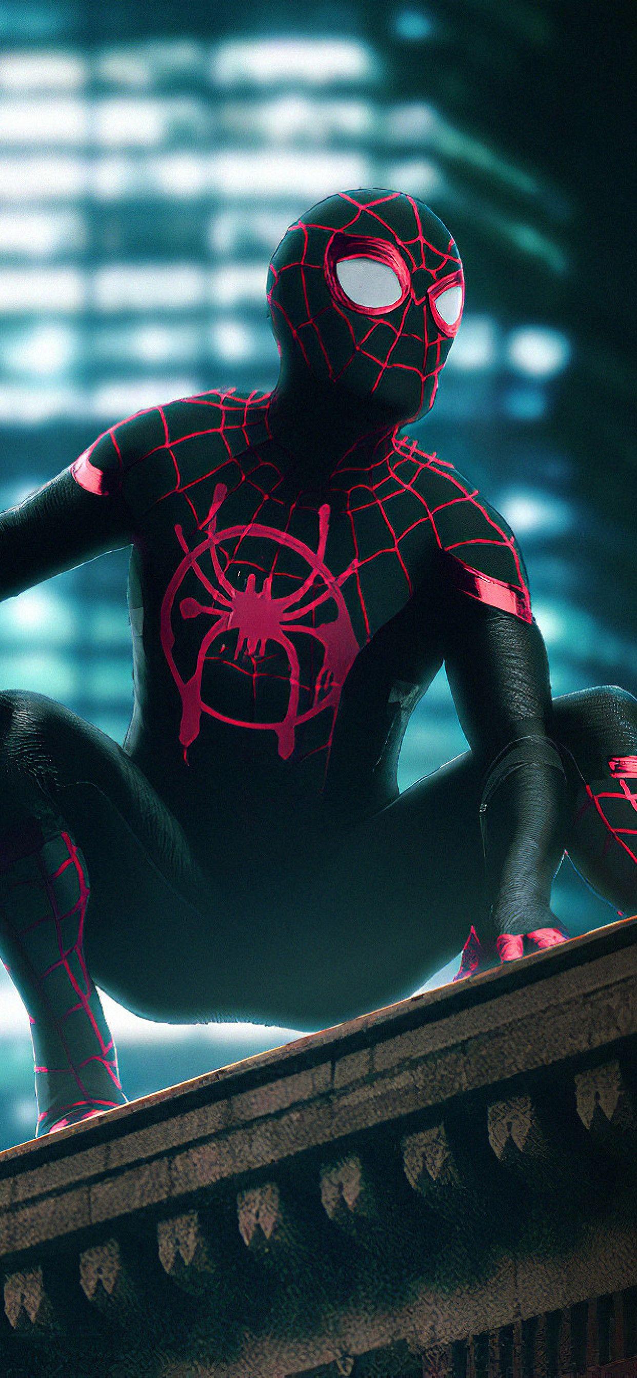 1242x2688 Spider Man Neon iPhone XS MAX HD 4k Wallpaper, Image