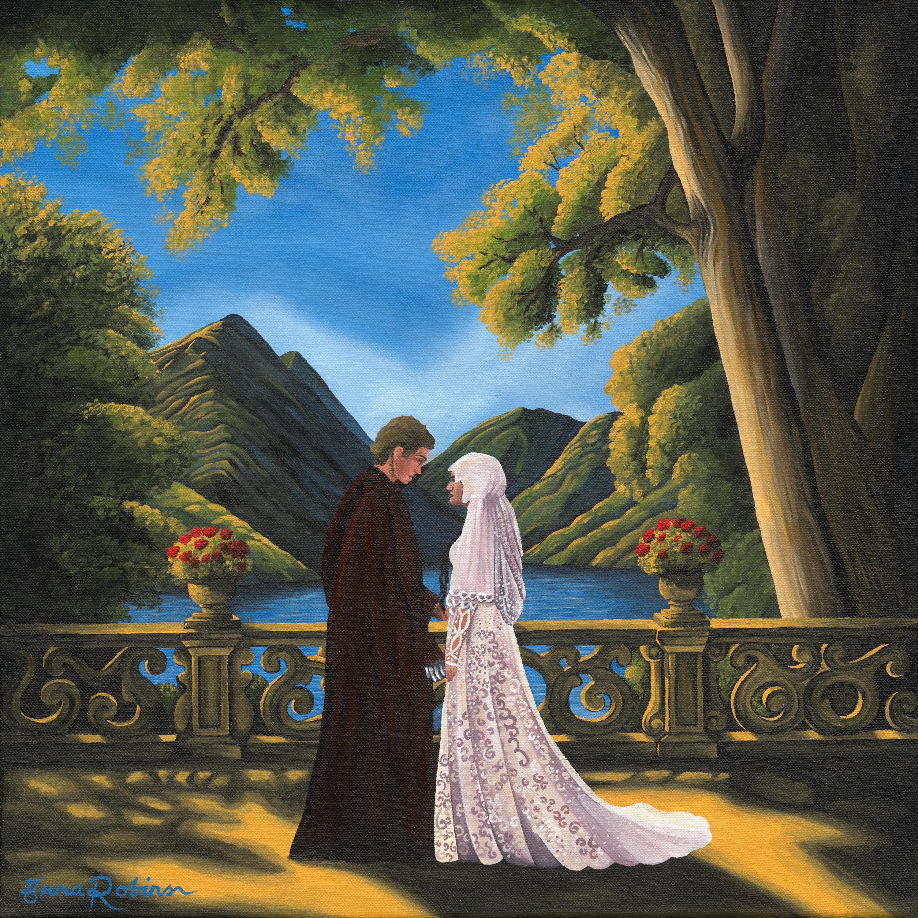 3000x3000 Anakin and Padme Wedding Art
