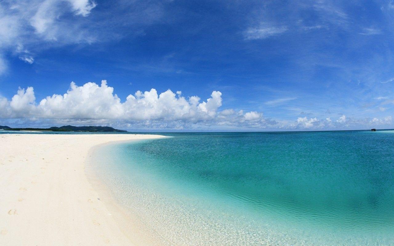 1280x800 Beaches: Okinawa Sea Japan Beach Nature Sky Beaches Sand Desktop
