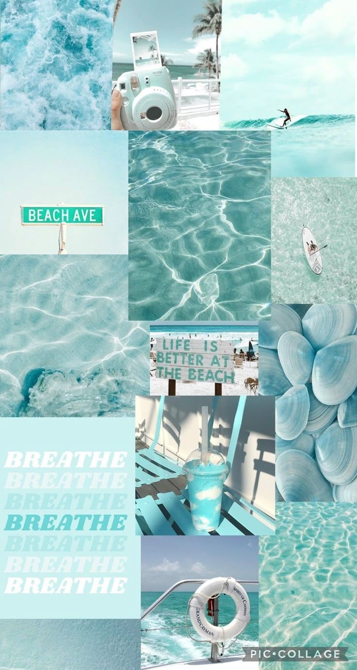 736x1383 Aesthetic blue beachy wallpaper!