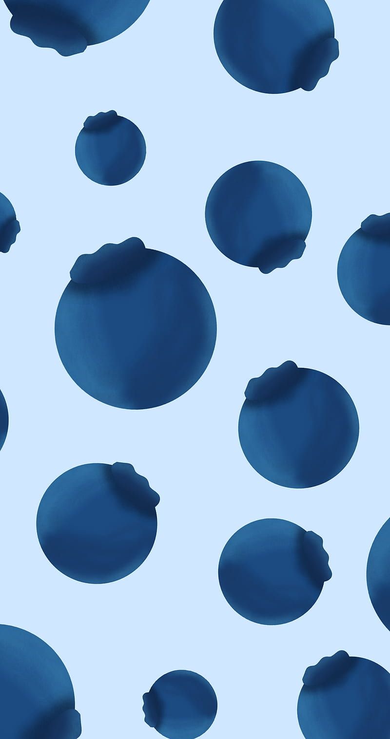 800x1517 Falling Blueberrys, argongraphics, blue, dark blue, drawing, illustration, minimalist, HD phone wallpaper