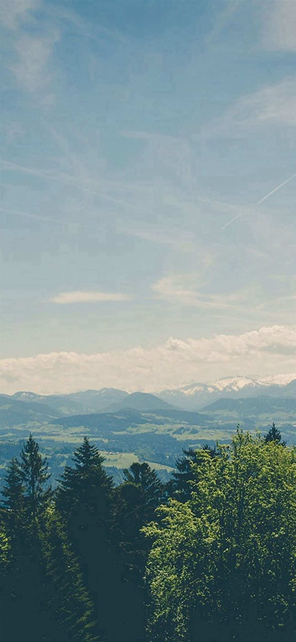1125x2436 Green Land Sky Blue Summer Nature iPhone Wallpaper Free Download