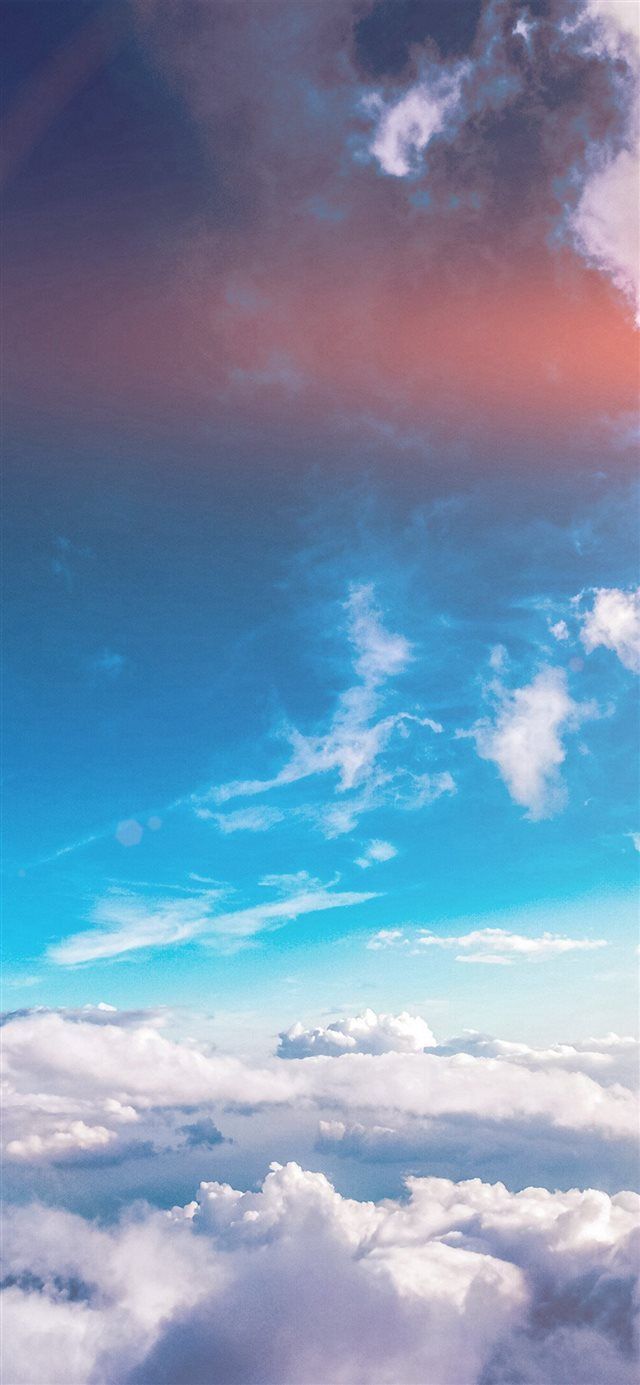 640x1385 Sky Cloud Fly Blue Summer Sunny Flare iPhone X Wallpaper Free Download