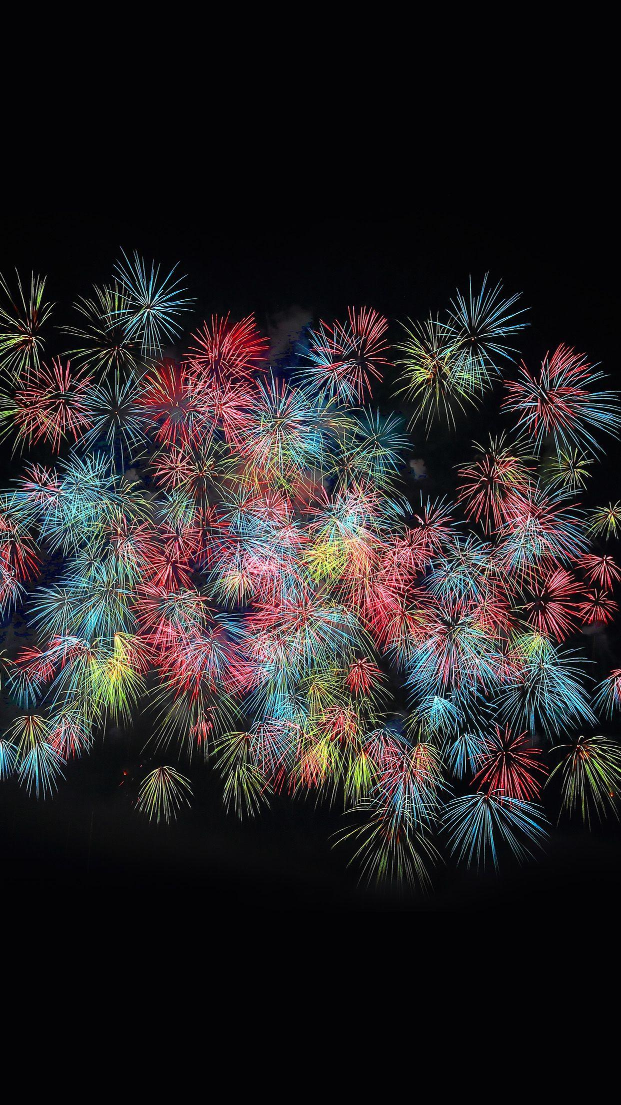 1242x2208 Firework Art Pastel Night Dark Color Wallpaper