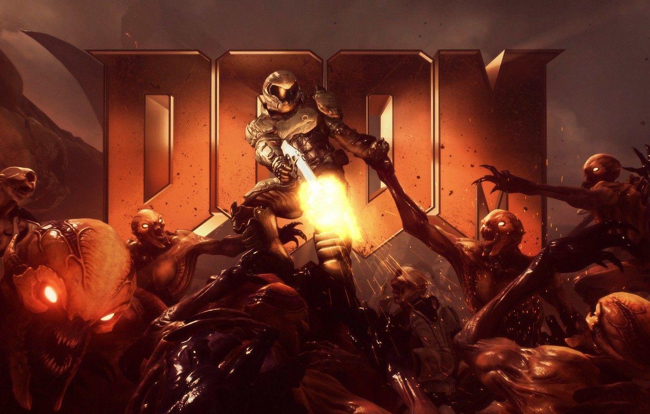1332x850 Wallpaper the game, legend, art, Game, return, shooter, Doom, DOOM