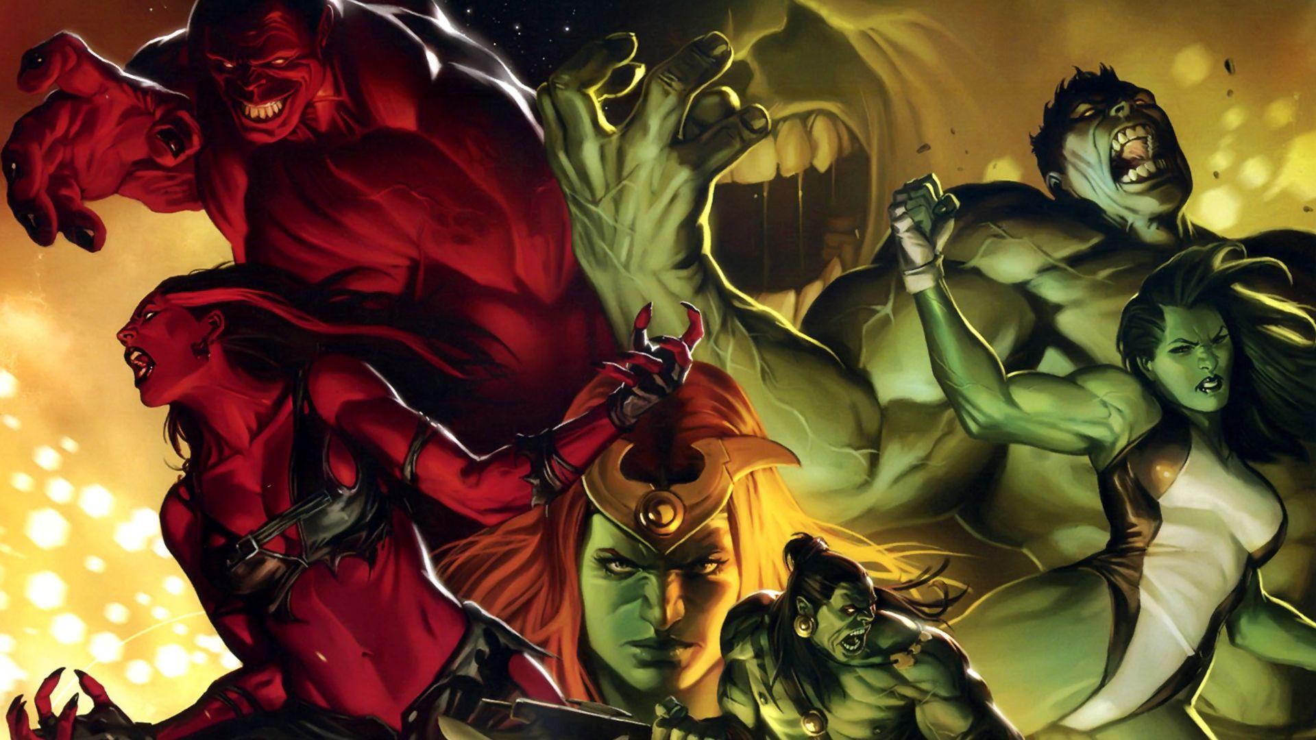 1920x1080 hulk, comic, Character, She, Hulk, Red, Hulk, Red, She, Hulk