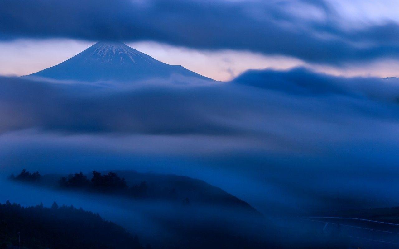 1280x800 Mountains: Scenery Honshu Japan Sky Fuji Mountain Clouds Nature