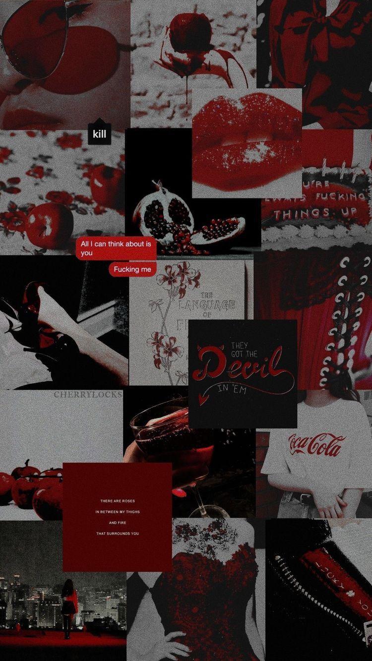 750x1333 aesthetic #moodboard #tumblr #collage #red. Aesthetic pastel
