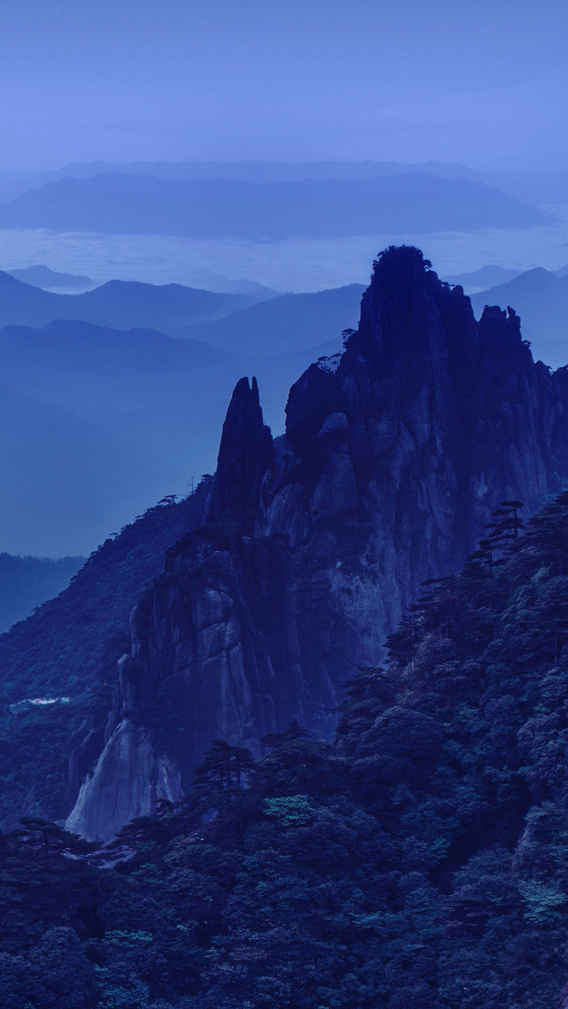 2160x3840 Huawei Mate 10 Cold Night Mountains Stock Sony Xperia X