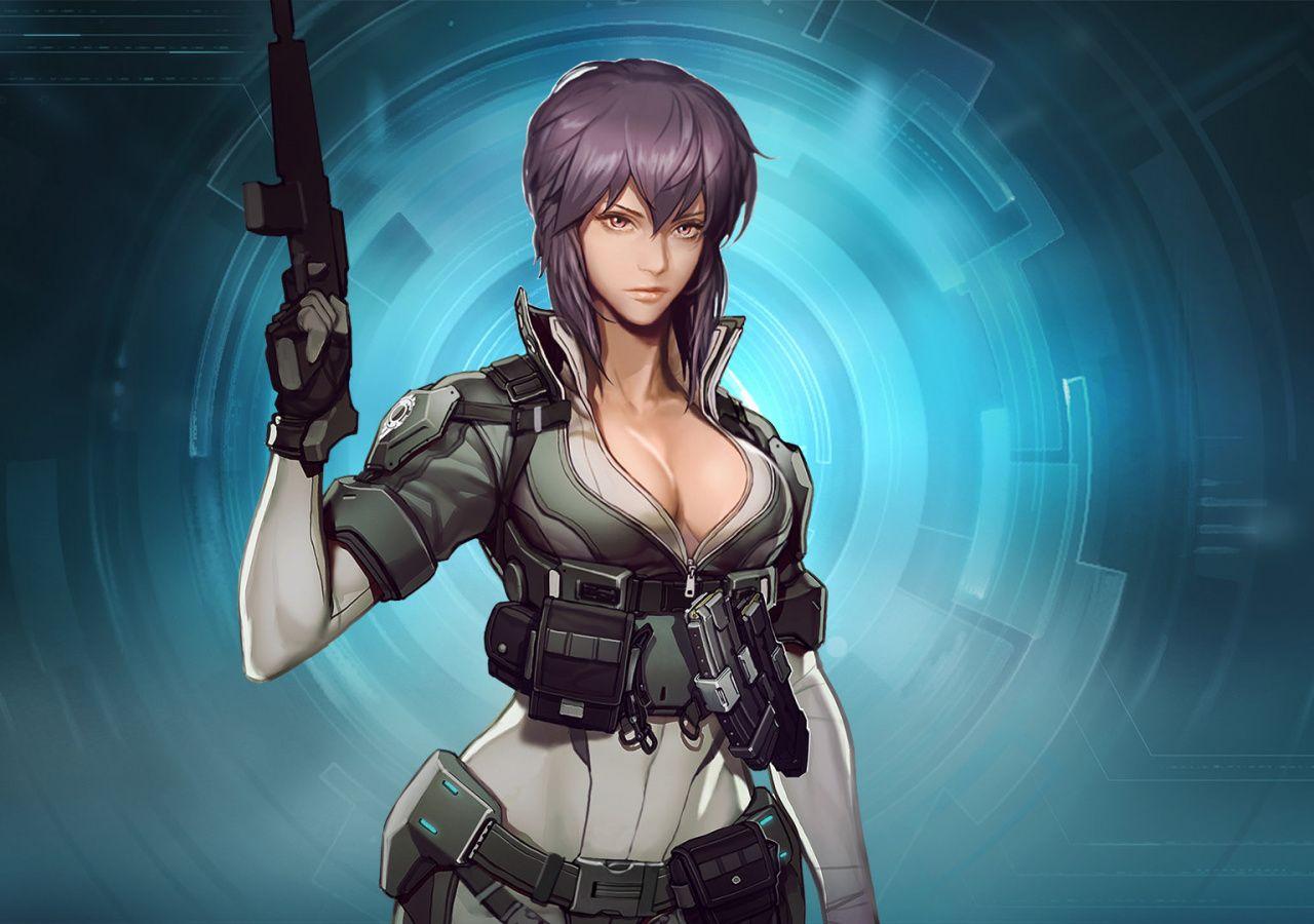 1280x900 Download Anime girl, Ghost in The Shell, fighter wallpaper