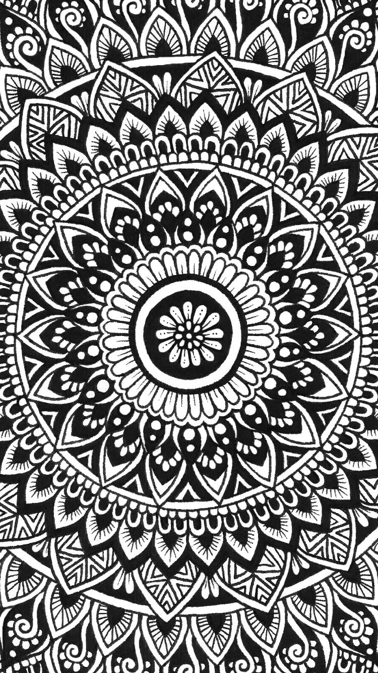 mandala art black and white