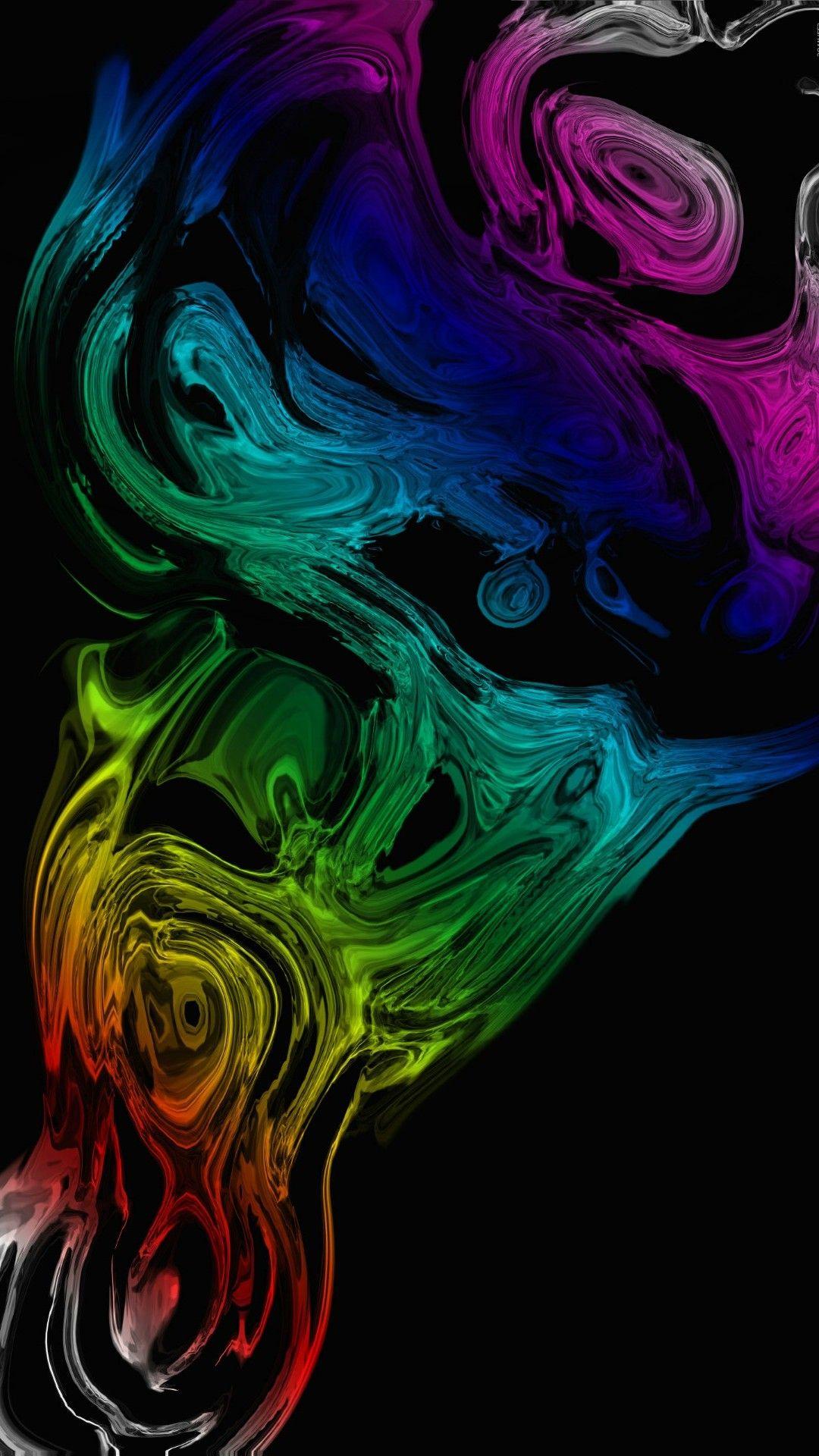 1080x1920 Rainbow Liquid iPhone Wallpaper 3D iPhone Wallpaper