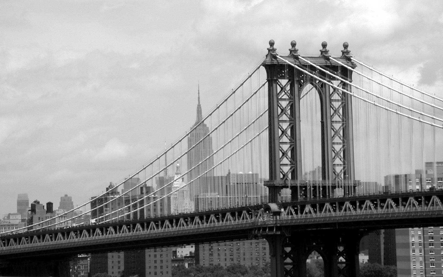 1680x1050 Brooklyn Bridge New York City Vintage Hình nền cho máy tính để bàn