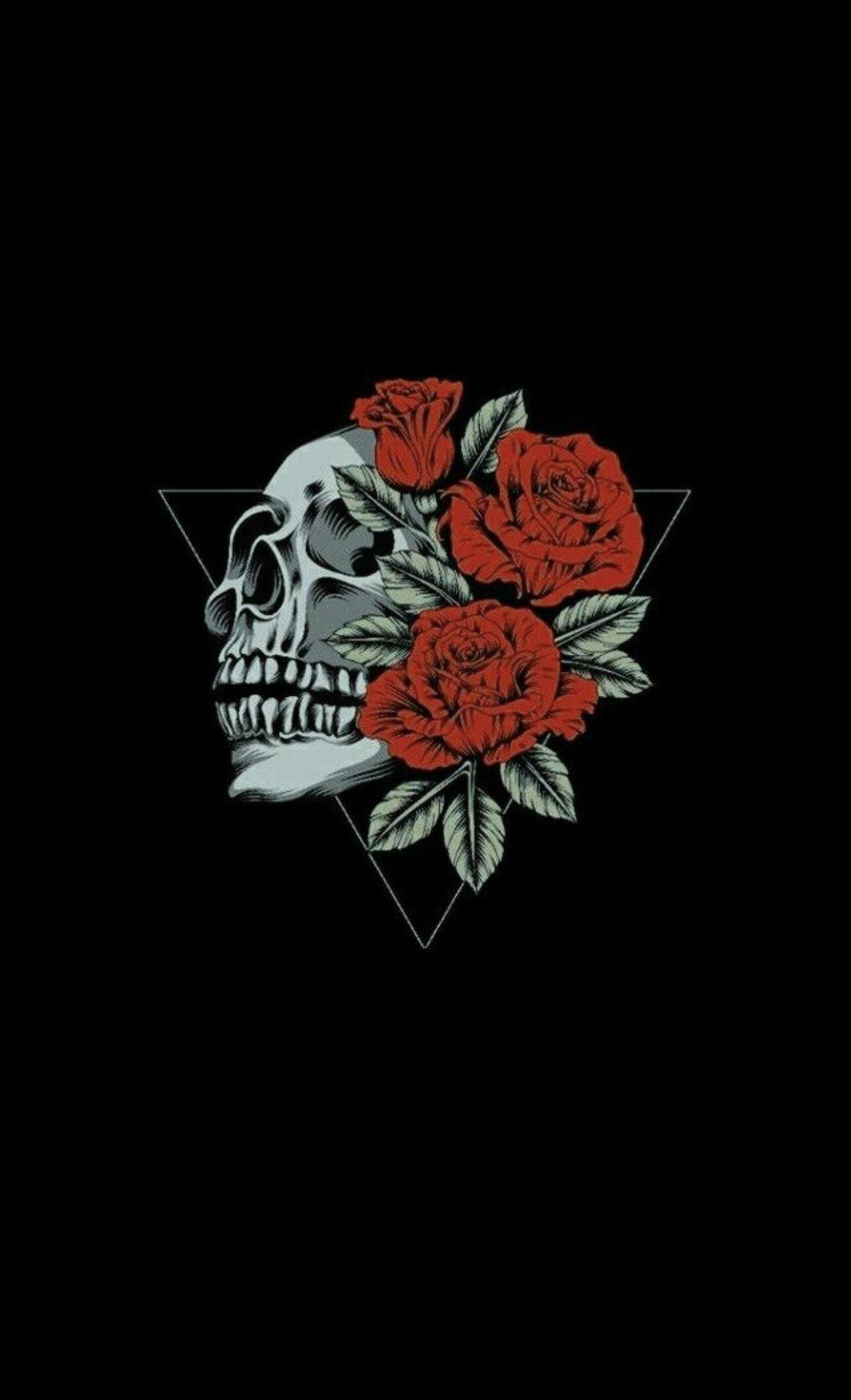 1242x2042 Wallpaper. Skull wallpaper, Art wallpaper, Black
