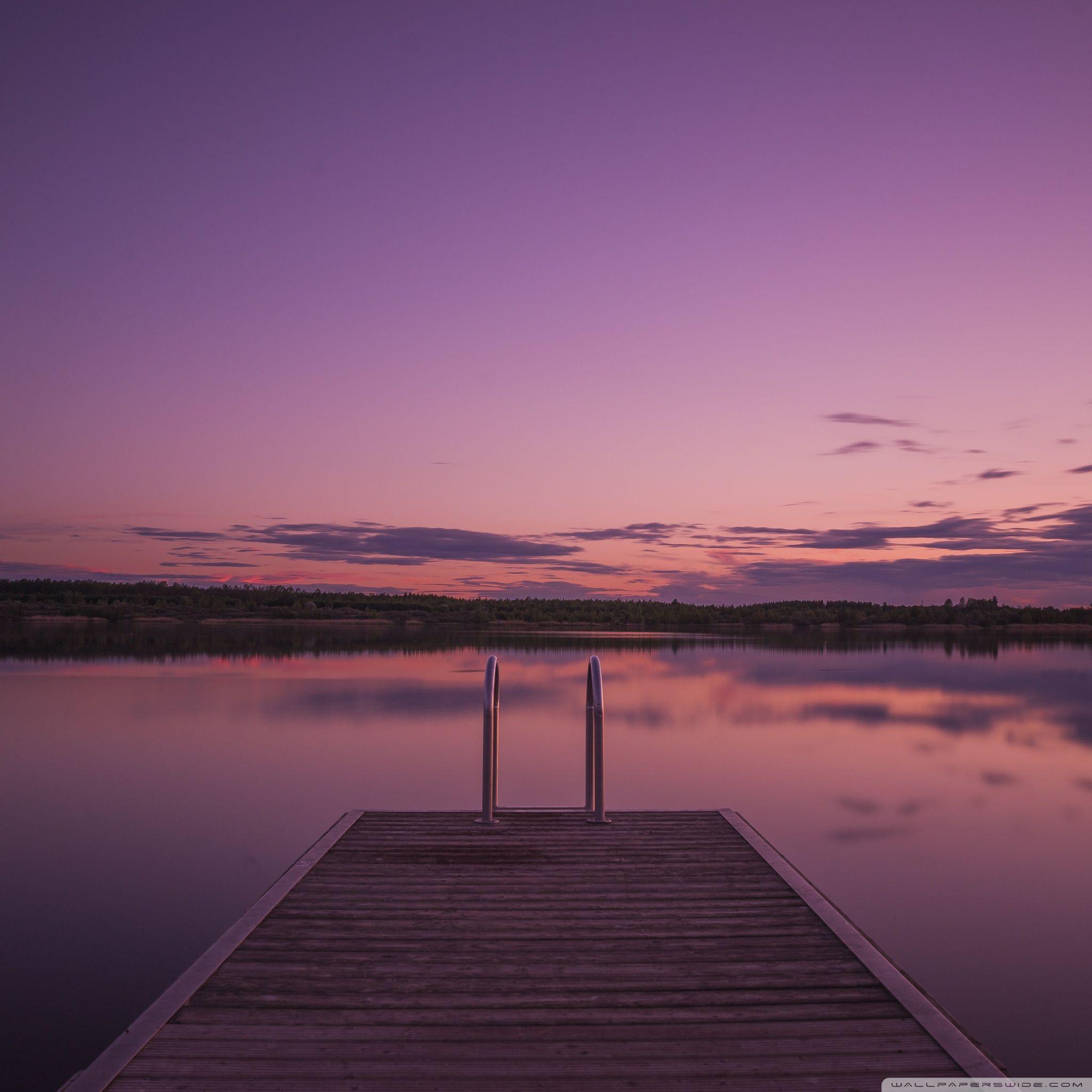 2048x2048 Purple Sunset Ultra HD Desktop Background Wallpaper for 4K UHD TV