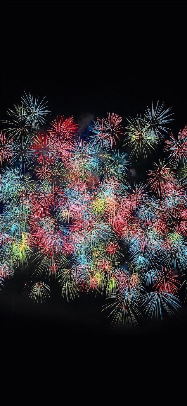 640x1385 Firework art pastel night dark color iPhone X Wallpaper Free Download