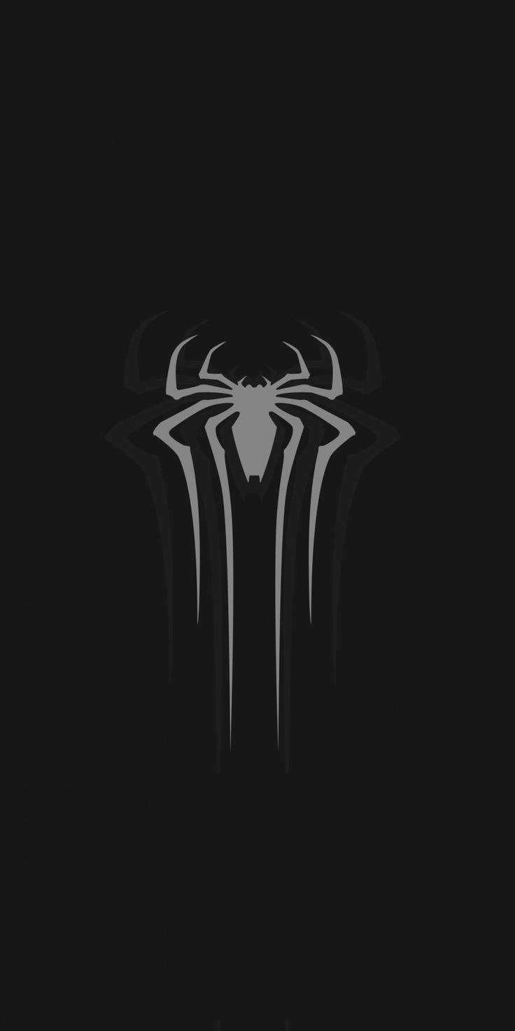 736x1472 Jaw Dropping Wallpaper Logo, Gray, Spider Man, Minimal, Dark